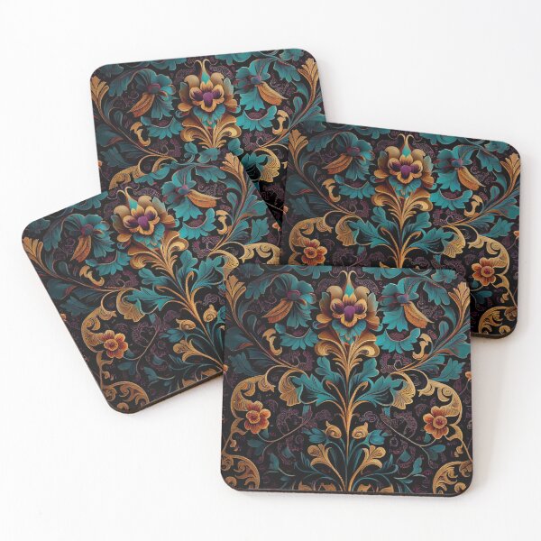 Artikelvorschau, Gothic Floral Pattern Digital Painting entworfen und verkauft von CodeAndColors.