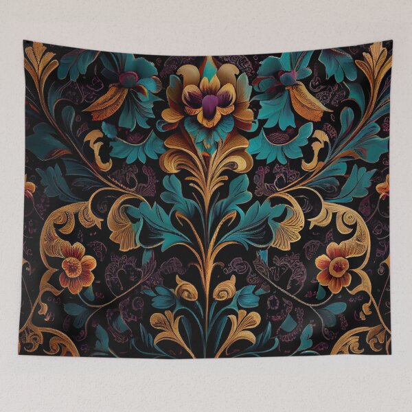 Item preview, Gothic Floral Pattern Digital Painting designed and sold by CodeAndColors.