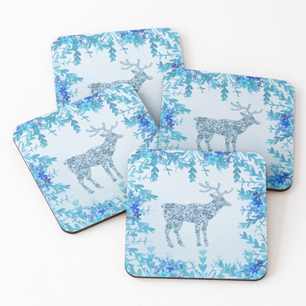 Item preview, Blue Flower Deer designed and sold by missoundream.