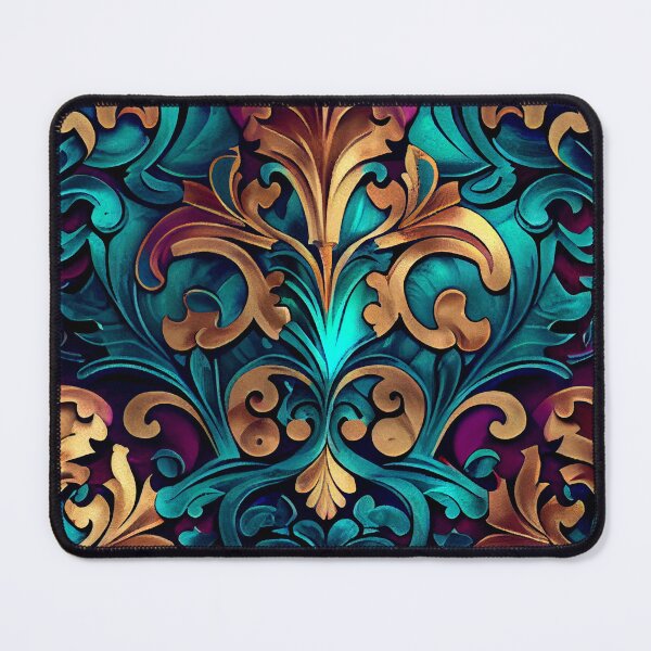 Artikelvorschau, Victorian Colorful Gothic Modern Coastal Pattern Digital Painting entworfen und verkauft von CodeAndColors.