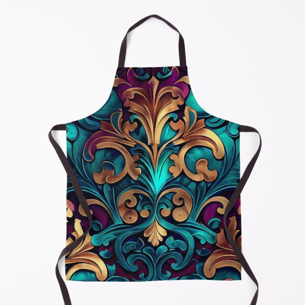 Artikelvorschau, Victorian Colorful Gothic Modern Coastal Pattern Digital Painting entworfen und verkauft von CodeAndColors.