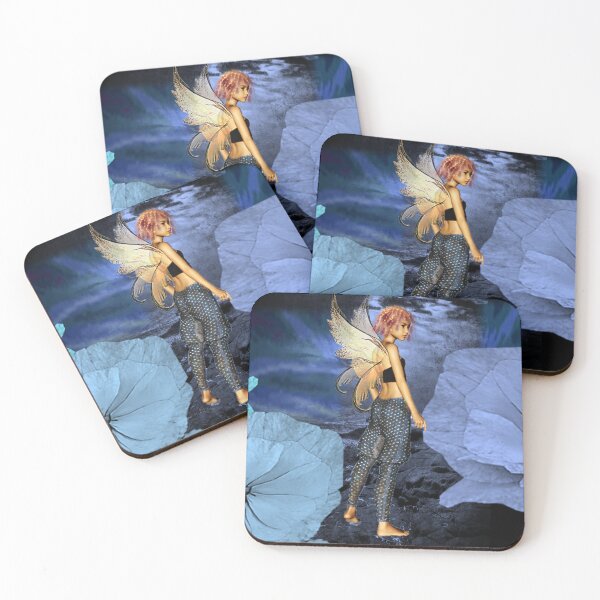 Item preview, Little Fairy Girl in Blue Flower Field designed and sold by Patricia Brown.