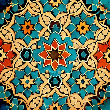 Imagen de la obra Ancient Impressionist Detailed Moroccan Pattern Digital Painting de CodeAndColors
