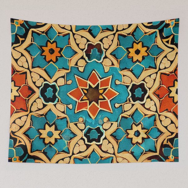 Item preview, Ancient Impressionist Detailed Moroccan Pattern Digital Painting designed and sold by CodeAndColors.
