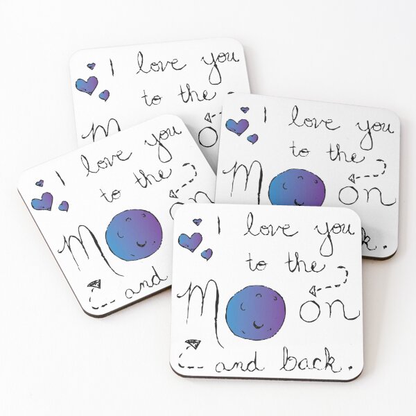 Item preview, I love you to the moon and back  designed and sold by AmazingArtMandi.