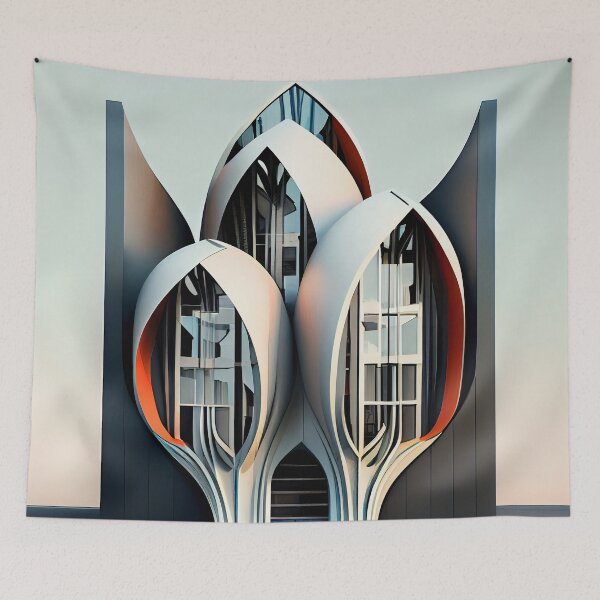 Item preview, Abstract Tulip Facade Digital Painting designed and sold by CodeAndColors.