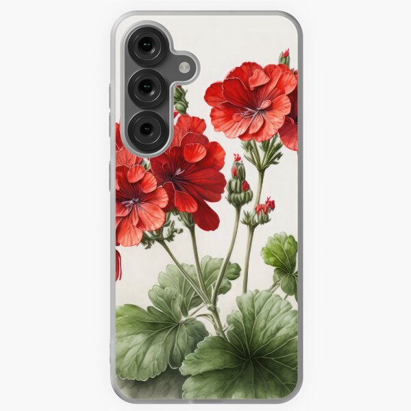Item preview, Fleurs de géranium rouge designed and sold by Vanover Designs.