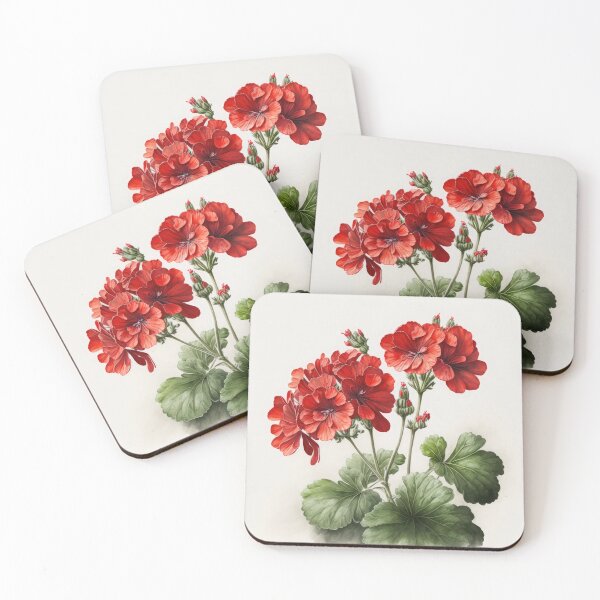 Item preview, Red Geranium Flowers  designed and sold by Vanover Designs.