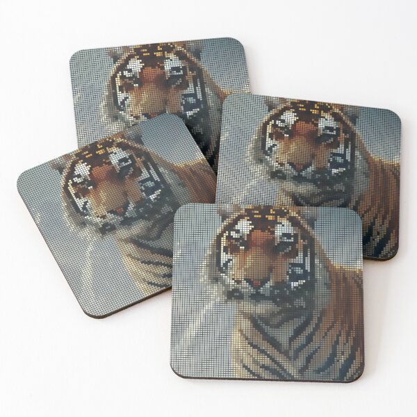 Item preview, Tiger Pixel 8-bit Art designed and sold by PixelDripped.