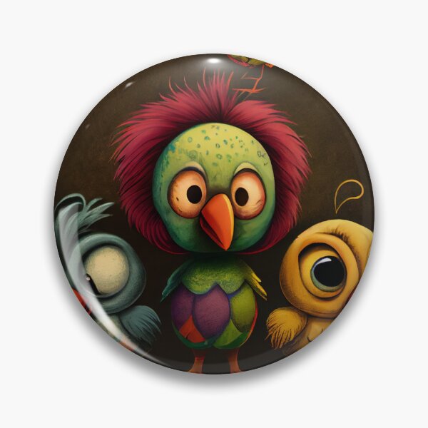 Artikelvorschau, The Odd Trio Tangle Chirp and Clown Digital Painting entworfen und verkauft von CodeAndColors.