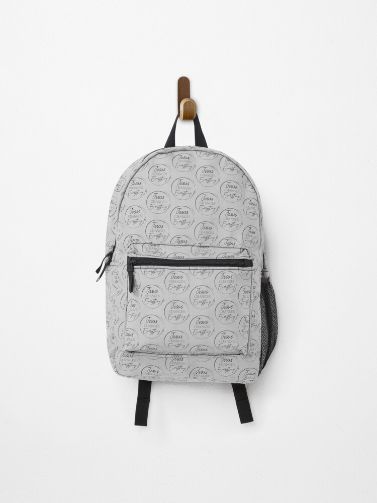 Thumbnail 1 of 3, Backpack, Jesus changes designed and sold by CartoonCreates.