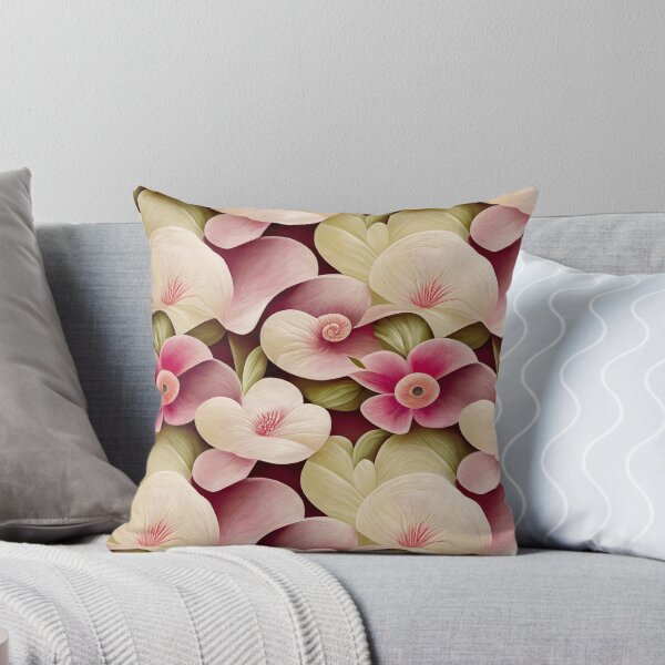 Aperçu de l'œuvre Fond floral sans couture avec pétales roses et beiges créée et vendue par ShopThousand.