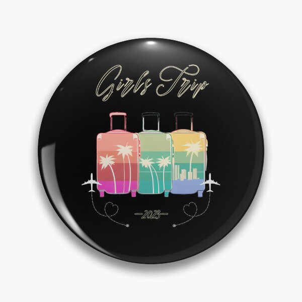 Item preview, Girls Trip 2023 - graphic design of suitcases symbolizing girls travel and besties trip, minimalist, pastel colors, stylish and classic (4) designed and sold by TourDePassion.