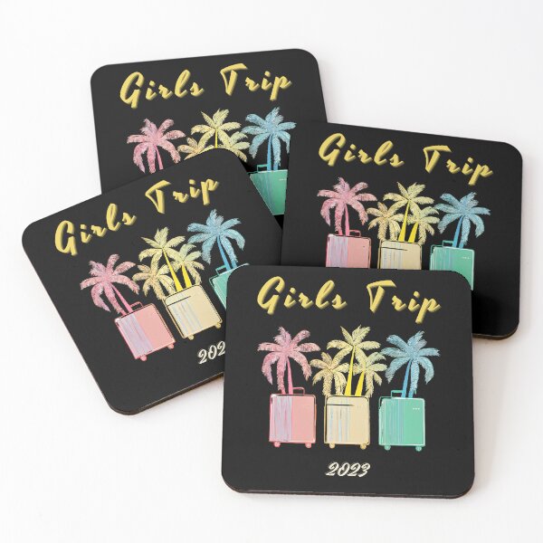 Item preview, Girls Trip 2023 - graphic design of suitcases symbolizing girls travel and besties trip, minimalist, pastel colors, stylish and classic (5) designed and sold by TourDePassion.
