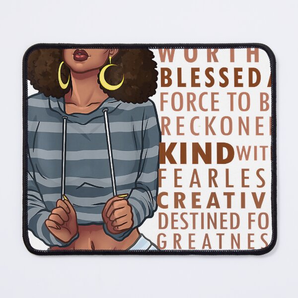 Item preview, Black Afro Woman Melanin Girl Black History Month Motivation designed and sold by JudyMann8258.