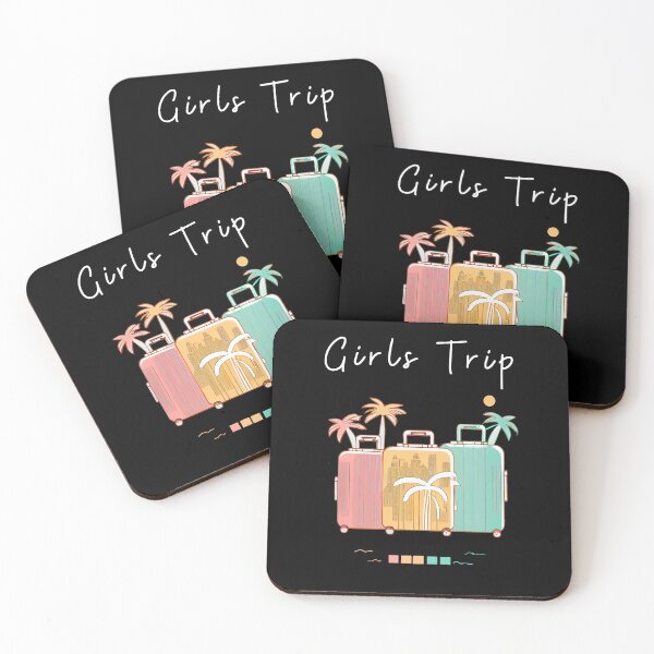 Item preview, Girls Trip 2023 - graphic design of suitcases symbolizing girls travel and besties trip, minimalist, pastel colors, stylish and classic (8) designed and sold by TourDePassion.