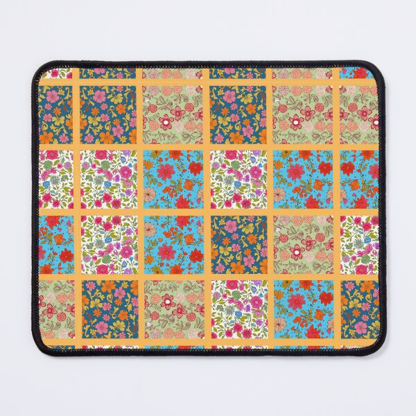 Item preview, Folk art floral patchwork designed and sold by NatureArtUK.