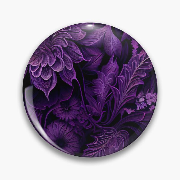 Artikelvorschau, Imagined Purple Monochromatic Floral Pattern Digital Painting entworfen und verkauft von CodeAndColors.