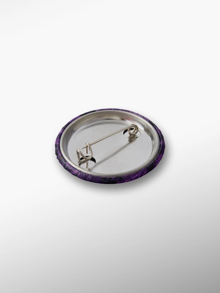 Thumbnail 2 von 3, Button, Imagined Purple Monochromatic Floral Pattern Digital Painting designt und verkauft von CodeAndColors.