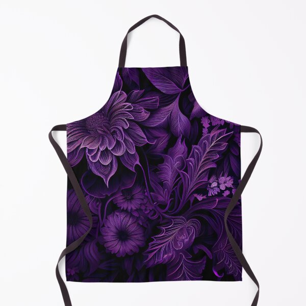 Item preview, Imagined Purple Monochromatic Floral Pattern Digital Painting designed and sold by CodeAndColors.