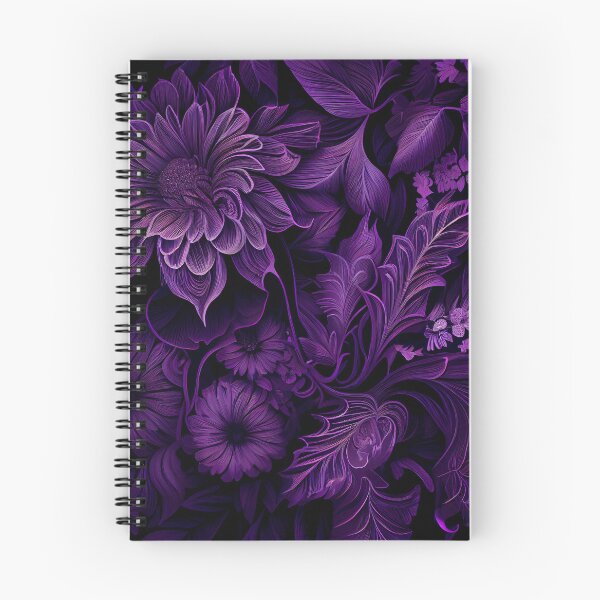 Item preview, Imagined Purple Monochromatic Floral Pattern Digital Painting designed and sold by CodeAndColors.