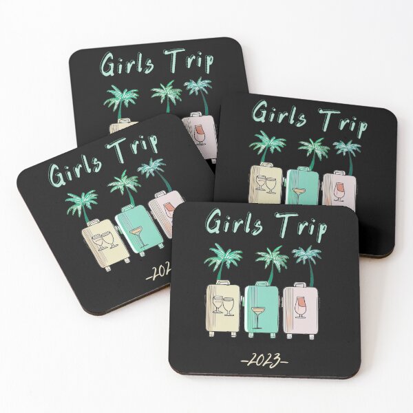 Item preview, Girls Trip 2023 - graphic design of suitcases symbolizing girls travel and besties trip, minimalist, pastel colors, stylish and classic (12) designed and sold by TourDePassion.