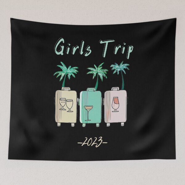 Item preview, Girls Trip 2023 - graphic design of suitcases symbolizing girls travel and besties trip, minimalist, pastel colors, stylish and classic (12) designed and sold by TourDePassion.