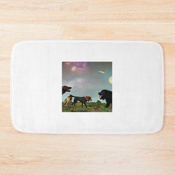 Item preview, Dogs Playing In Nature The Beautiful Moonlight designed and sold by Soufiane  Reda.