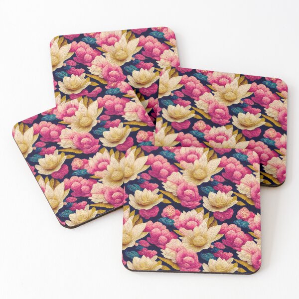 Aperçu de l'œuvre Motif floral sans couture avec des fleurs. Illustration dessinée à la main créée et vendue par ShopThousand.