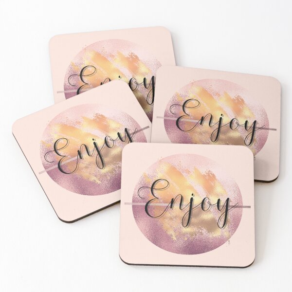 Item preview, Enjoy - Quote - Rose Gold designed and sold by Photoshop Is My Passion.