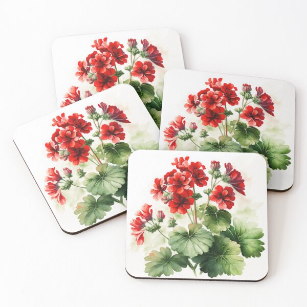 Item preview, Red Geranium Flowers  designed and sold by Vanover Designs.