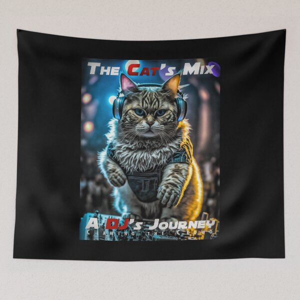 Item preview, Cool Cat DJ Mixing – Club Dj Cat Deck Mixing Music | House Trance Rave Trap Dance designed and sold by MadeByRobots.