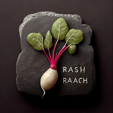 Vorschaubild zum Design Radish Haiku on Slate Digital Painting von CodeAndColors