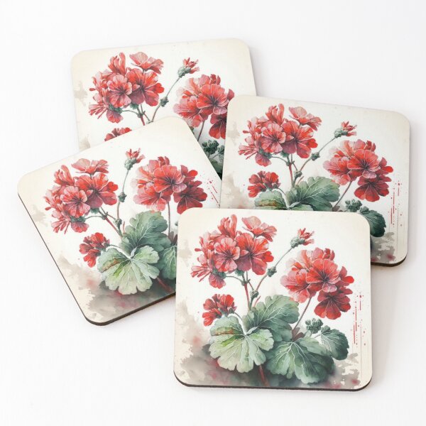 Item preview, Red Geranium Flowers  designed and sold by Vanover Designs.
