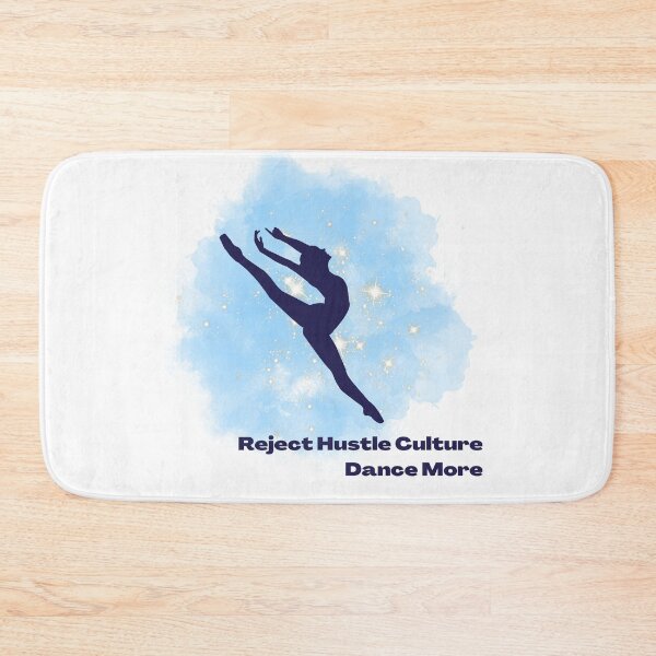 Item preview, Reject Hustle Culture - Dance More (Blue/Female Silhouette) designed and sold by T-WoodCreations.