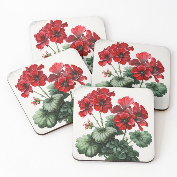 Item preview, Red Geranium Flowers  designed and sold by Vanover Designs.