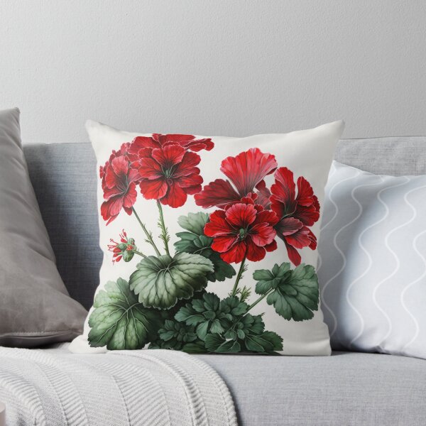 Aperçu de l'œuvre Fleurs de géranium rouge créée et vendue par Vanover Designs.