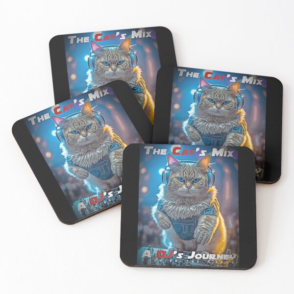 Item preview, Cool Cat DJ Mixing Music – Club Dj Cat Deck Mixing Music | House Trance Rave Trap Dance Music designed and sold by MadeByRobots.