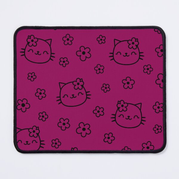 Aperçu de l'œuvre Motif chat et fleurs mignon créée et vendue par DesignedbyNBS.