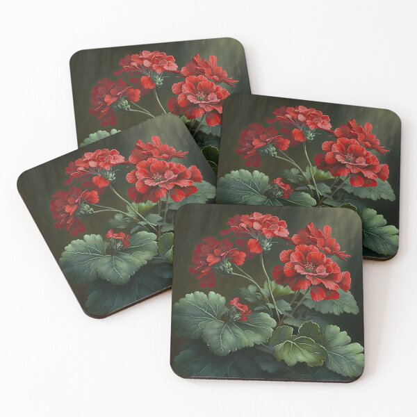 Item preview, Red Geranium Flowers  designed and sold by Vanover Designs.