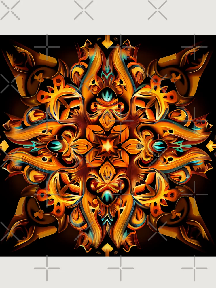 Thumbnail 6 von 6, Premium Oversized Pullover, Symmetrical Energetic Traditional Pattern Digital Painting designt und verkauft von CodeAndColors.