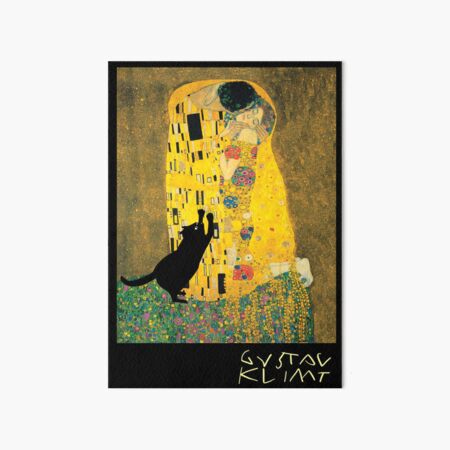 Artikel-Vorschau von klimt´s the kiss with cat hinzugefügt, designt und verkauft von Mitra Farmand.