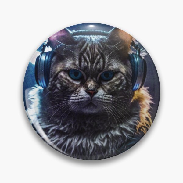 Item preview, Grunge Cool Cat DJ Mixing Music – Club Dj Cat Deck Mixing Music | House Trance Rave Trap Dance Music designed and sold by MadeByRobots.