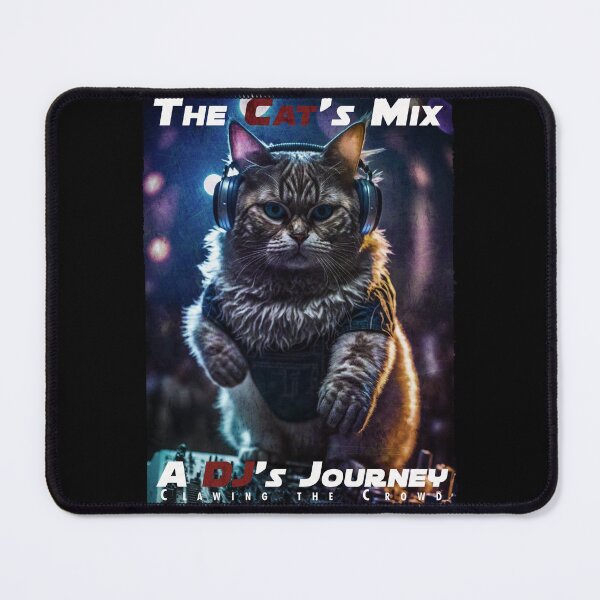 Item preview, Grunge Cool Cat DJ Mixing Music – Club Dj Cat Deck Mixing Music | House Trance Rave Trap Dance Music designed and sold by MadeByRobots.