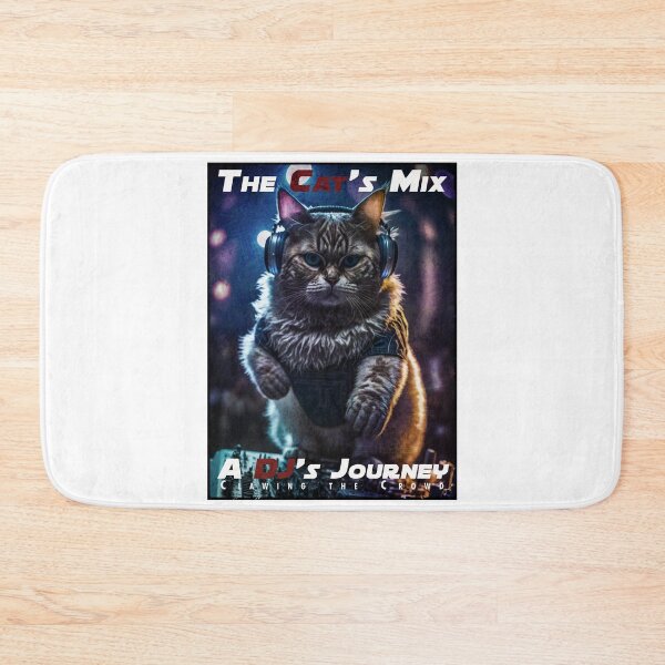 Item preview, Grunge Cool Cat DJ Mixing Music – Club Dj Cat Deck Mixing Music | House Trance Rave Trap Dance Music designed and sold by MadeByRobots.