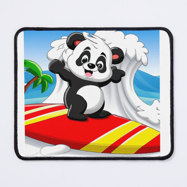 Item preview, Surfing Panda Cartoon, Panda Surfing in Hawaii, Panda Riding The Wave, Cute Panda, Cartoon Panda designed and sold by Keilani N Kai.