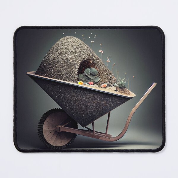 Artikelvorschau, Madly Magnified Wheelbarrow Digital Painting entworfen und verkauft von CodeAndColors.