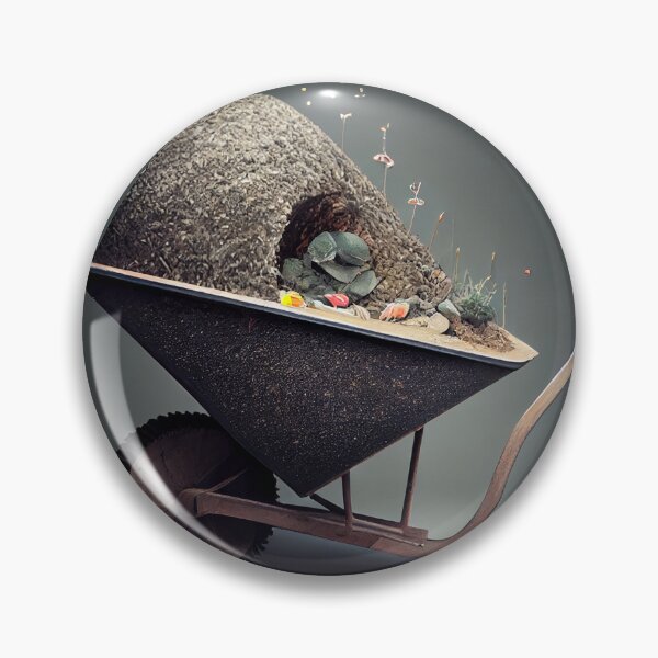 Artikelvorschau, Madly Magnified Wheelbarrow Digital Painting entworfen und verkauft von CodeAndColors.
