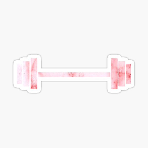 pink marble weight Sticker