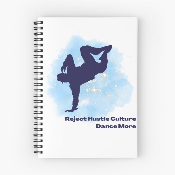 Item preview, Reject Hustle Culture - Dance More (Blue/Male Silhouette) designed and sold by T-WoodCreations.